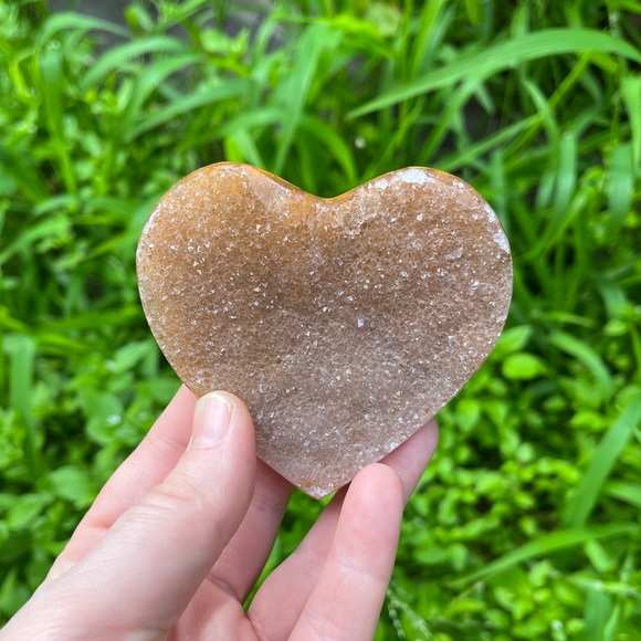 Heart Shaped Home Decoration Art Natural Agate Amethyst Brazil Druzy Quartz - Picture 4 of 10